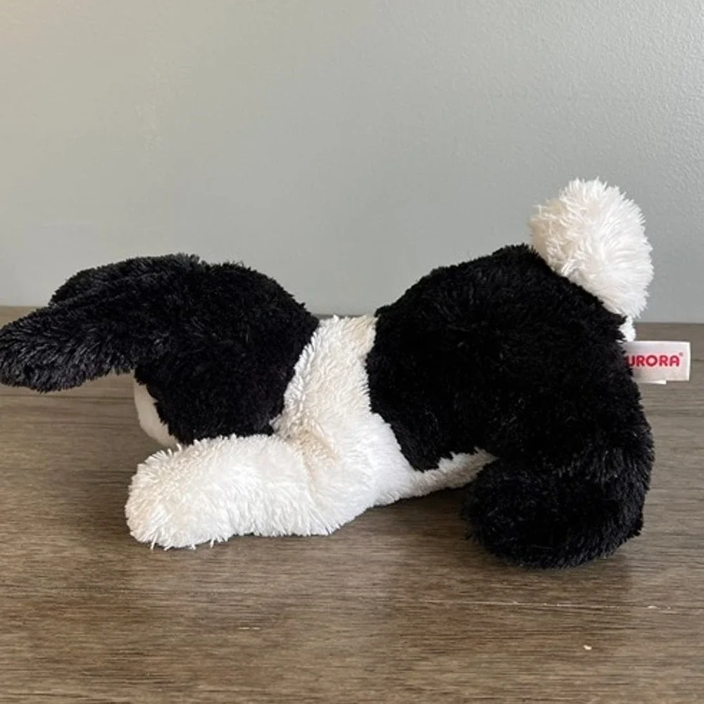 Aurora World Black White Dutch Rabbit Bunny Plush Stuffed Animal Floppy Ears 9